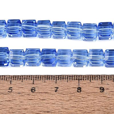 Transparent Glass Beads Strands GLAA-R041-8x8mm-A12-1