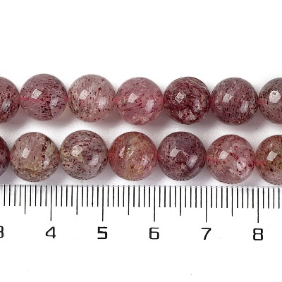 Natural Strawberry Quartz Beads Strands LS-G-J373-16-9mm-1
