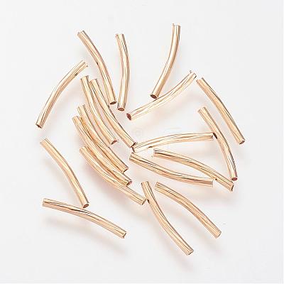 Brass Tube Beads KK-R058-010G-1