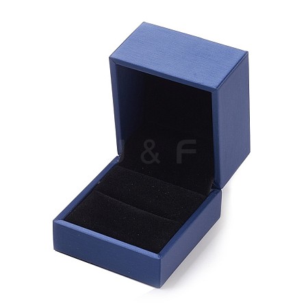 Imitation PU Leather Covered Wooden Jewelry Ring Boxes OBOX-F004-09B-1
