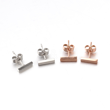 304 Stainless Steel Ear Studs EJEW-P045-08-1