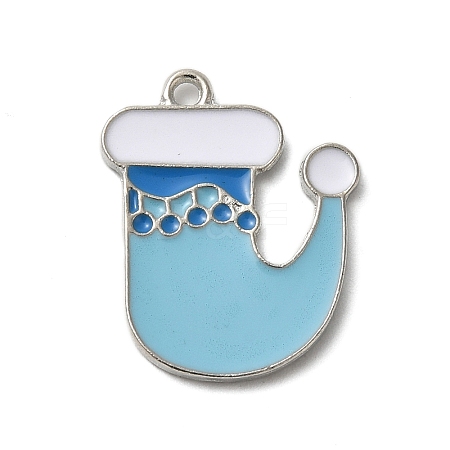 Winter Theme Alloy Enamel Pendants ENAM-M002-05D-P-1