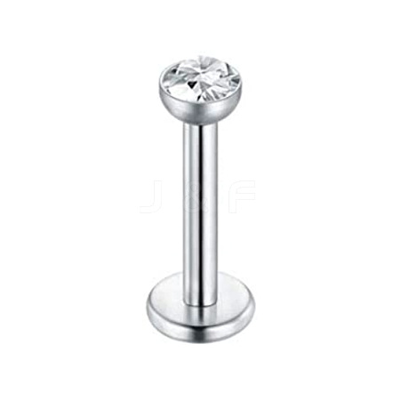 316 Surgical Stainless Steel Crystal Rhinestone 17 Gauge Threadless Labrets WG334A1-06-1