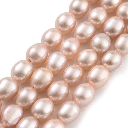 Natural Cultured Freshwater Pearl Beads Strands PEAR-P062-06D-1-1