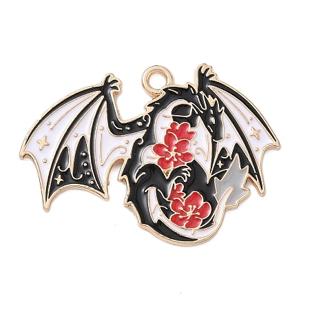 Alloy Enamel Pendants ENAM-P258-05B-G-1