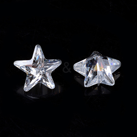 Cubic Zirconia Pointed Back Cabochons ZIRC-S059-8x8mm-001-1