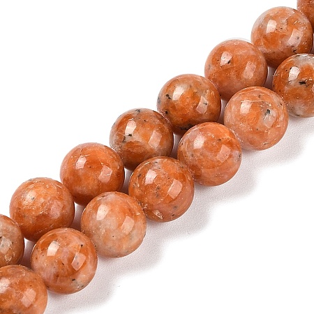 Natural Orange Calcite Beads Strands G-I247-10C-01-1