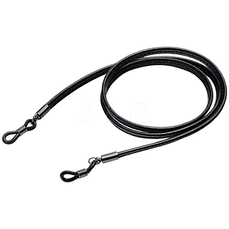 Leather Eyeglass Necklace Strap AJEW-CL0005-06B-1