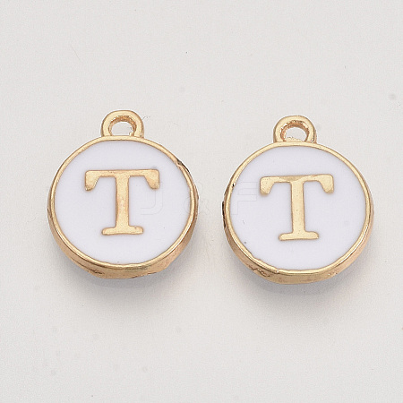 Golden Plated Alloy Charms LS-X-ENAM-S118-01T-1