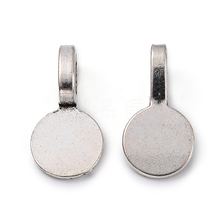 Tibetan Style Alloy Glue On Flat Pad Pendant Bails LS-TIBEP-1124-AS-FF-1