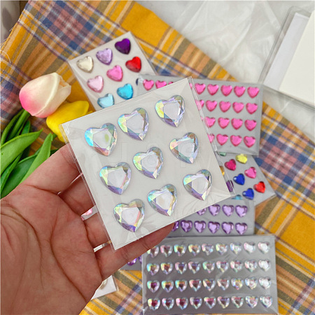 Plastic Rhinestone Self-Adhesive Stickers WG27965-04-1