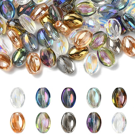 100Pcs 10 Colors Electroplate Glass Beads EGLA-CJ0001-26-1