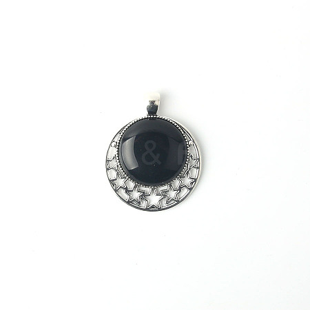 Natural Obsidian Pendants PW-WGDEB18-05-1