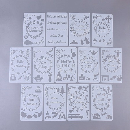 Plastic Drawing Stencil DIY-WH0157-42-1