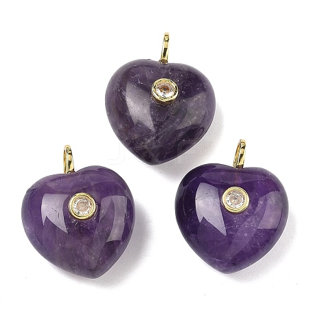 Natural Amethyst Pendants G-B180-03G-07-1