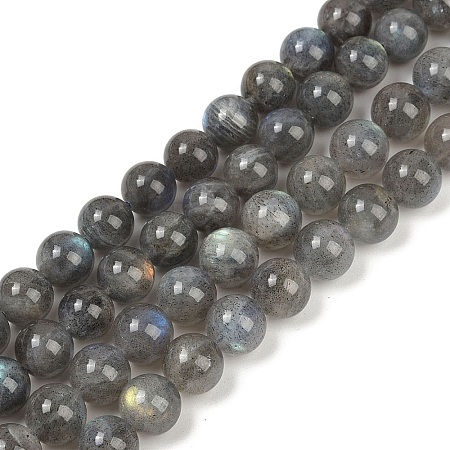 Natural Labradorite Beads Strands G-G448-8mm-04A-1