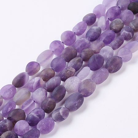 Natural Amethyst Bead Strands G-J374-02-1