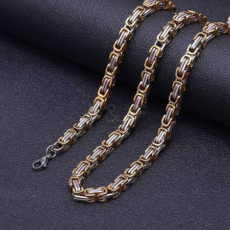 Titanium Steel Byzantine Chains Necklace for Men FS-WG56795-46-1
