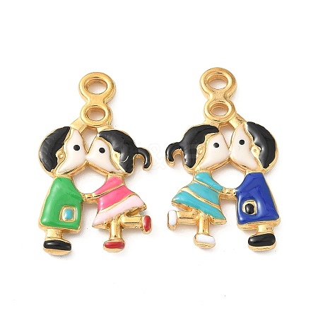 304 Stainless Steel Enamel Pendants STAS-I346-16G-02-1