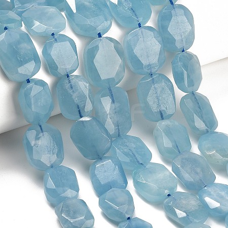 Natural Aquamarine Graduated  Beads Strands G-B178-H01-01-1