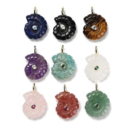 Natural Mixed Gemstone Pendants G-A287-01G-1