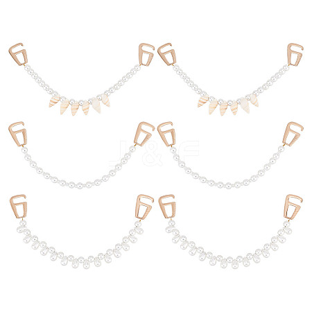 Glass Pearl Beaded Shoe Decoration Chain FIND-GO00007-1