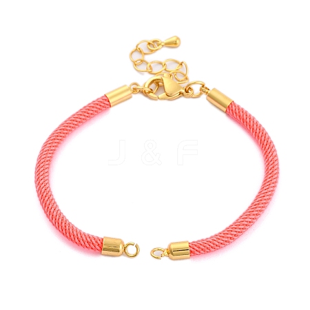 Nylon Cords Bracelet Makings Fit for Connector Charms AJEW-P116-02G-40-1