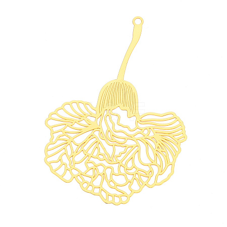 Brass Filigree Big Pendants KKC-T003-31G-1