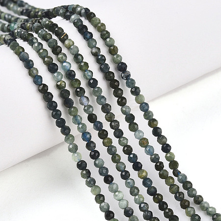 Natural Blue Tourmaline Beads Strands G-R475-027-01-1