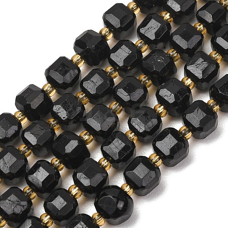 Natural Black Tourmaline Beads Strands GG-CBAC972-A04-01-1