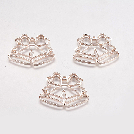 Alloy Open Back Bezel Pendants LS-PALLOY-L203-03RG-1