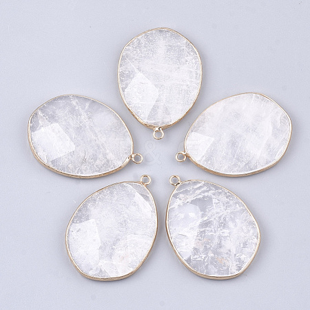 Natural Quartz Crystal Pendants X-G-S344-52-1