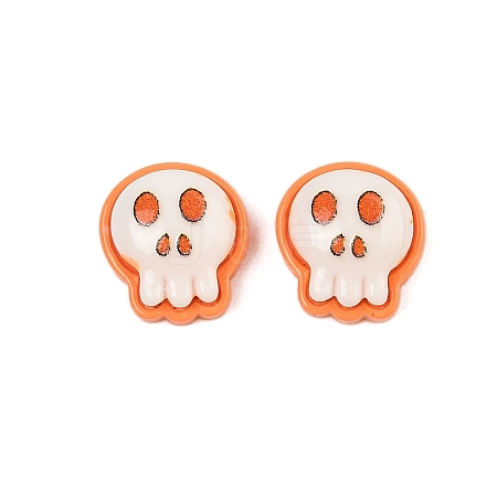 Halloween Theme Opaque Resin Cabochons CRES-M037-07K-1