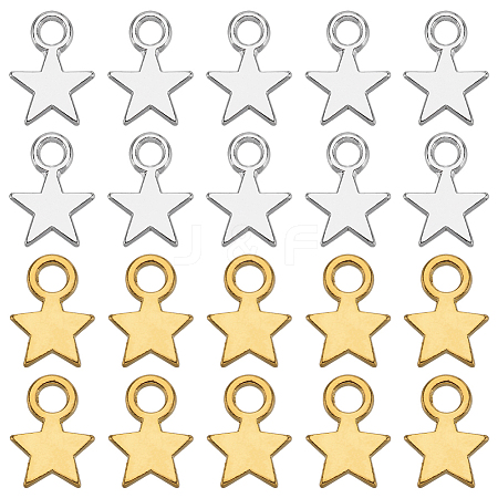 SUNNYCLUE 200Pcs 2 Styles Tibetan Style Alloy Charms FIND-SC0007-64-1