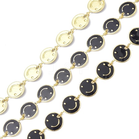 Brass & Enamel Link Chain CHC-D029-16G-09-1