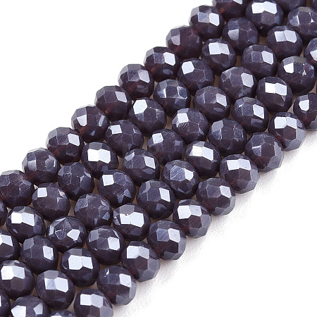 Electroplate Glass Beads Strands EGLA-A044-P3mm-A11-1