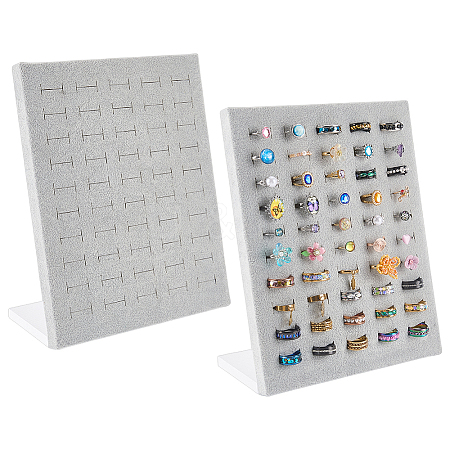 50-Slot Velvet with Sponge L Shaped Stud Earring Display Stands EDIS-WH0011-08A-1