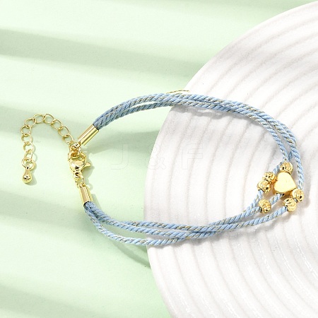 Polyester Multi-Strand Bracelets FB-CBA983F-02G-02-1
