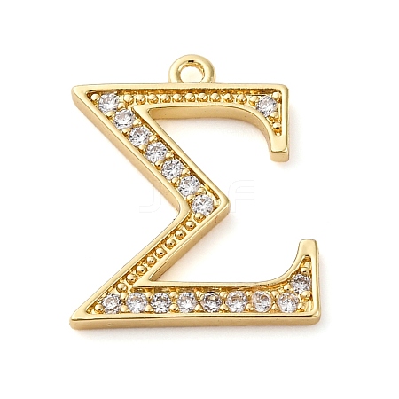 Rack Plating Brass Micro Pave Cubic Zirconia Pendant KK-H449-76G-21-1