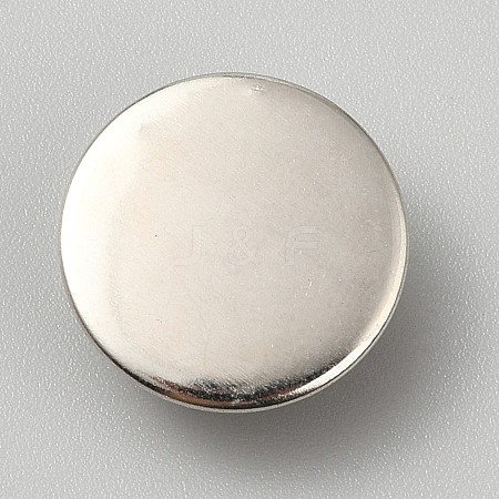 1-Hole Alloy Shank Buttons BUTT-WH0031-38C-1