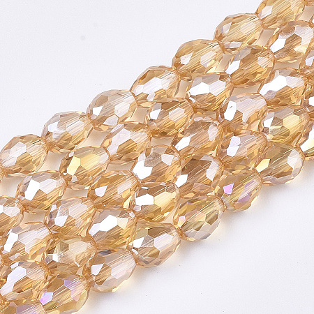 Electroplate Glass Beads Strands LS-EGLA-T013-05J-1