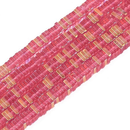 Electroplate Glass Beads Strands GLAA-B023-01A-04-1