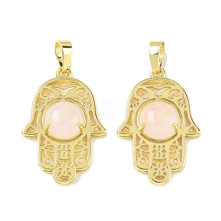 Natural Rose Quartz Pendants G-F786-07G-30-1