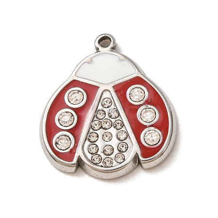304 Stainless Steel Rhinestone Pendants RB-CBA862B-01P-1