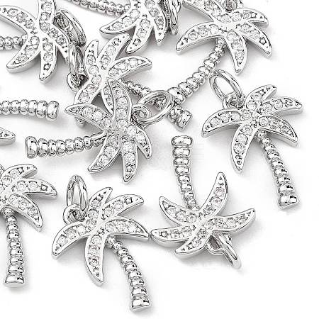 SHEGRACE Brass Micro Pave Clear Cubic Zirconia Pendants XGRQ2C103-409P-1
