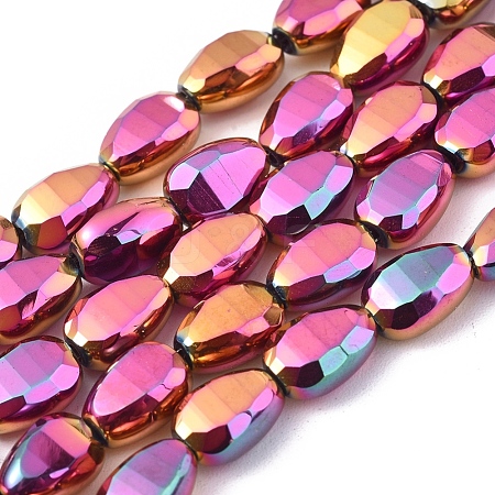 Electroplate Glass Beads Strands EGLA-G036-A-FP02-1