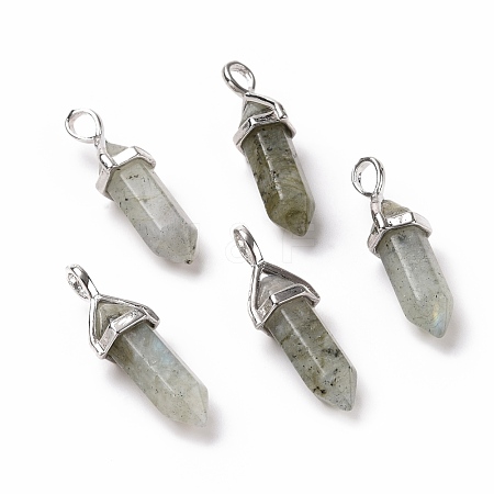 Natural Labradorite Pointed Pendants G-K329-61P-1