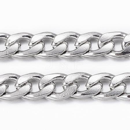 Tarnish Resistant 304 Stainless Steel Cuban Link Chains CHS-H009-33P-1