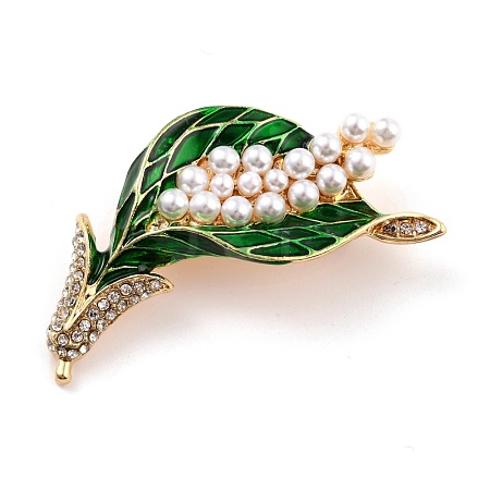 Flower of Life Alloy Brooch with Resin Pearl JEWB-O009-18-1