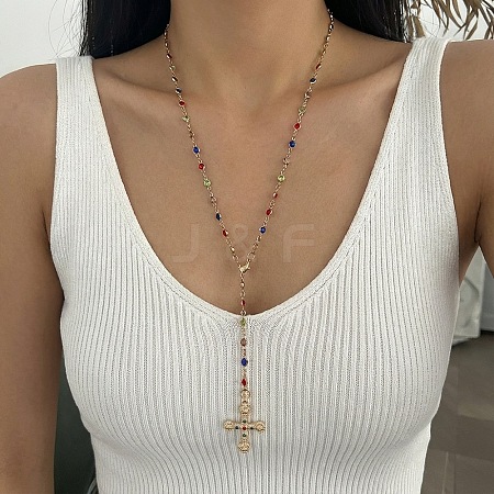Religion Alloy Cross Pendant Necklaces WGF8D0B-04-1